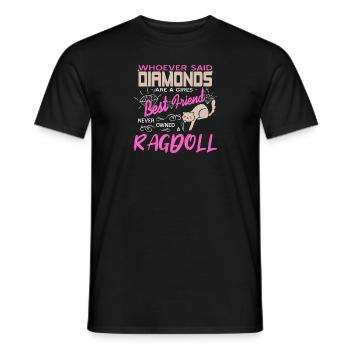 Never Owned A Ragdoll Cat Lover T-Shirt Present - Männer T-Shirt - Schwarz - Vorne - AI Model Male 178 light (178cm)