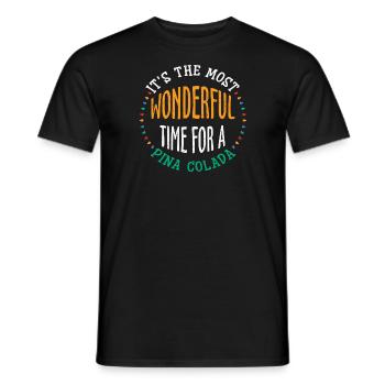 C’est le moment le plus merveilleux pour Pina Colada - T-shirt homme - noir - Devant - AI Model Male 178 light (178cm)