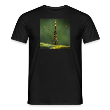 Butterfly shot from nature - Men's T-Shirt - black - Front - AI Model Male 178 light (178cm)