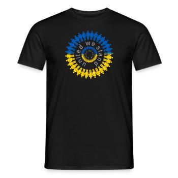united we stand with ukraine - Men's T-Shirt - black - Front - AI Model Male 178 light (178cm)