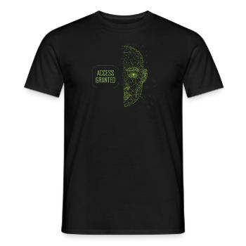 Accès accordé - T-shirt homme - noir - Devant - AI Model Male 178 light (178cm)