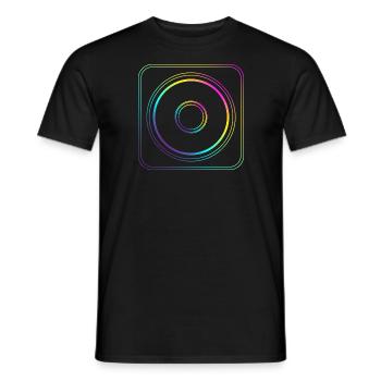 Colored Gradient Square - Men's T-Shirt - black - Front - AI Model Male 178 light (178cm)