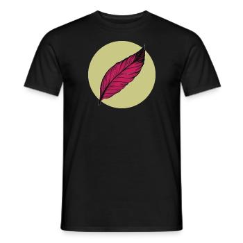 Minimal Feather Summer Trendy Colors - Men's T-Shirt - black - Front - AI Model Male 178 light (178cm)