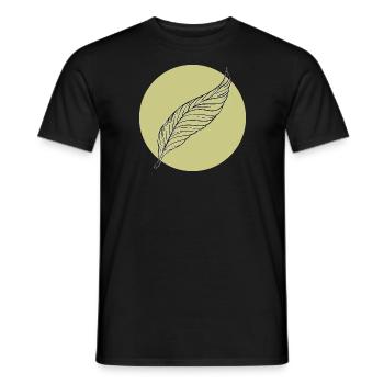 Minimal Feather Summer Trendy Colors - Men's T-Shirt - black - Front - AI Model Male 178 light (178cm)