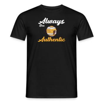 Always be Authentic - Men's T-Shirt - black - Front - AI Model Male 178 light (178cm)
