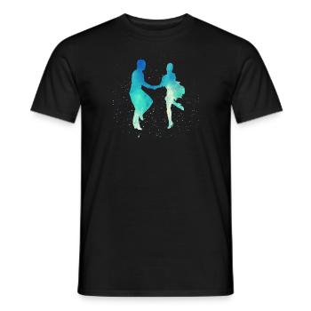 Tanz Latein, Salsa, Samba, Swing Tanzpaar - Männer T-Shirt - Schwarz - Vorne - AI Model Male 178 light (178cm)