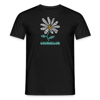 Life Is Good The Art Of Optimism Counselor - Men's T-Shirt - black - Front - AI Model Male 178 light (178cm)