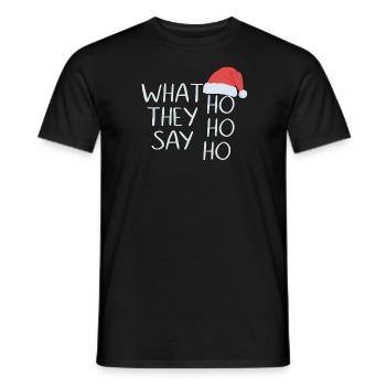 Ho Ho Ho - Männer T-Shirt - Schwarz - Vorne - AI Model Male 178 light (178cm)