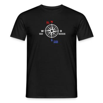 Keine Orientierung - Kompass - Männer T-Shirt - Schwarz - Vorne - AI Model Male 178 light (178cm)