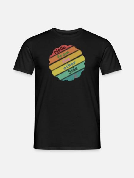 Hello from the other Side - Pride Summer Vintage - Männer T-Shirt - Schwarz