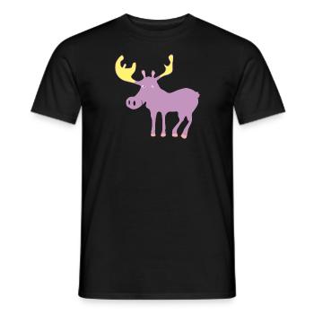 Elch - Moose - Männer T-Shirt - Schwarz - Vorne - AI Model Male 178 light (178cm)