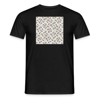 Dogs Bones And Paws pattern - Men's T-Shirt - black - Front - AI Model Male 178 light (178cm)