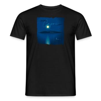 Capri de nuit - T-shirt homme - noir - Devant - AI Model Male 178 light (178cm)