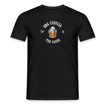 UNA CERVEZA POR FAVOR - Men's T-Shirt - black - Front - AI Model Male 178 light (178cm)