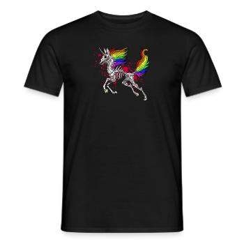 Unicorn skeleton - Men's T-Shirt - black - Front - AI Model Male 178 light (178cm)