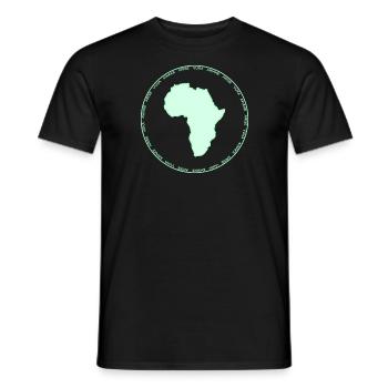 AFRICA OUTLINE CIRCLE Mint Green - Men's T-Shirt - black - Front - AI Model Male 178 light (178cm)