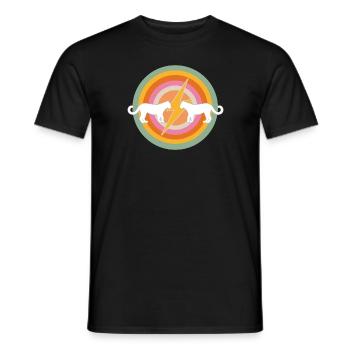 Two white beasts - Men's T-Shirt - black - Front - AI Model Male 178 light (178cm)