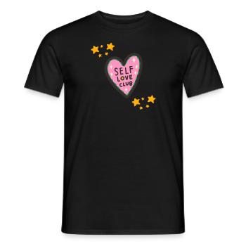 SELBSTLIEBE - Männer T-Shirt - Schwarz - Vorne - AI Model Male 178 light (178cm)