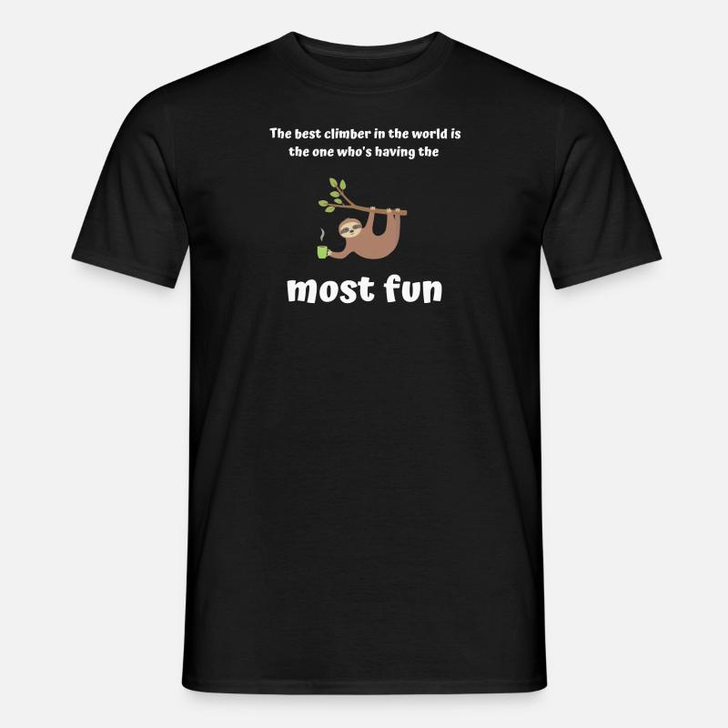 weltbester Kletterer Design weiss - Männer T-Shirt - Schwarz