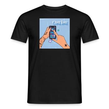 ONLINE by FRAUBASS - Männer T-Shirt - Schwarz - Vorne - AI Model Male 178 light (178cm)