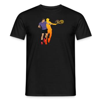 Tennis - T-shirt homme - noir - Devant - AI Model Male 178 light (178cm)