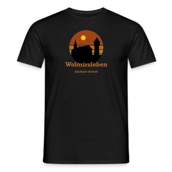 Wolmirsleben Sachsen Anhalt - Männer T-Shirt - Schwarz - Vorne - AI Model Male 178 light (178cm)