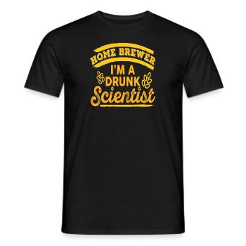 Home Brewer I'm A Drunk Scientist Retro Funny - Men's T-Shirt - black - Front - AI Model Male 178 light (178cm)