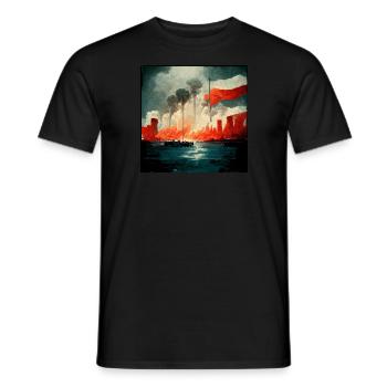 Pas de peinture triste de guerre - T-shirt homme - noir - Devant - AI Model Male 178 light (178cm)