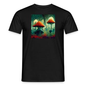 Paddo schilderij - Heren T-shirt - zwart - Voor - AI Model Male 178 light (178cm)