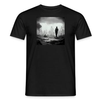 Stellen Sie Sich Vor, Es Ist Krieg Und Niemand - Männer T-Shirt - Schwarz - Vorne - AI Model Male 178 light (178cm)