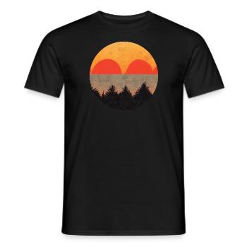 Vintage sunset Painting - Männer T-Shirt - Schwarz - Vorne - AI Model Male 178 light (178cm)