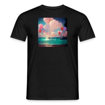 Geburtstagsfeier Im Paradies - Männer T-Shirt - Schwarz - Vorne - AI Model Male 178 light (178cm)