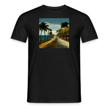 Avenue jamaïcaine - T-shirt homme - noir - Devant - AI Model Male 178 light (178cm)