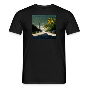Avenue jamaïcaine - T-shirt homme - noir - Devant - AI Model Male 178 light (178cm)