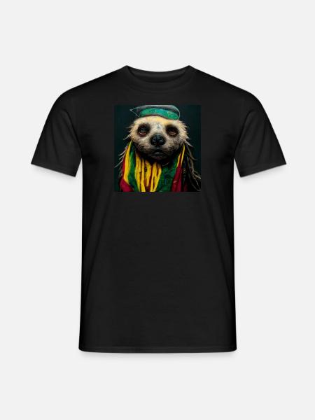 Rasta Sloth - Men's T-Shirt - black