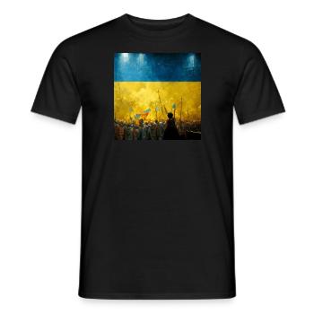 Victoire de l’Ukraine - T-shirt homme - noir - Devant - AI Model Male 178 light (178cm)