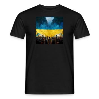 Victoire de l’Ukraine - T-shirt homme - noir - Devant - AI Model Male 178 light (178cm)