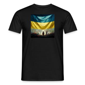 Victoire de l’Ukraine - T-shirt homme - noir - Devant - AI Model Male 178 light (178cm)