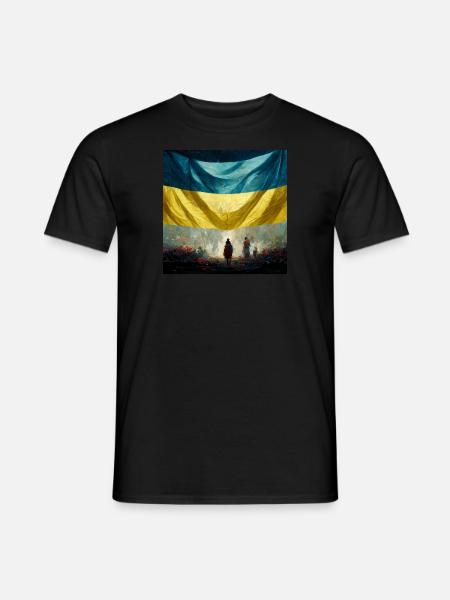 Sieg Der Ukraine - Männer T-Shirt - Schwarz