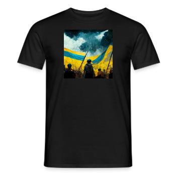 Victoire de l’Ukraine - T-shirt homme - noir - Devant - AI Model Male 178 light (178cm)