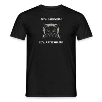 Schlaf Baumwolle Oberteil Katze Tiere - Männer T-Shirt - Schwarz - Vorne - AI Model Male 178 light (178cm)