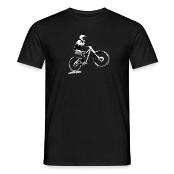 vtt mtb downhill - T-shirt homme - noir - Devant - AI Model Male 178 light (178cm)