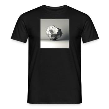 Marmorierte 3D Struktur - Männer T-Shirt - Schwarz - Vorne - AI Model Male 178 light (178cm)