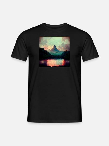Fantasy Mysterium Landschaftsmalerei - Männer T-Shirt - Schwarz