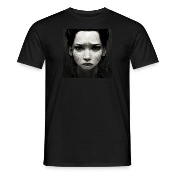 Portrait du triste, Andgy Mädchens - T-shirt homme - noir - Devant - AI Model Male 178 light (178cm)