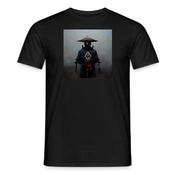 Omega Samurai - Männer T-Shirt - Schwarz - Vorne - AI Model Male 178 light (178cm)