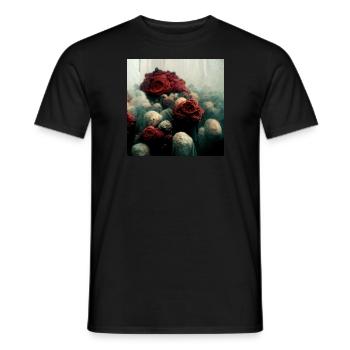 A bouquet of roses - T-shirt homme - noir - Devant - AI Model Male 178 light (178cm)