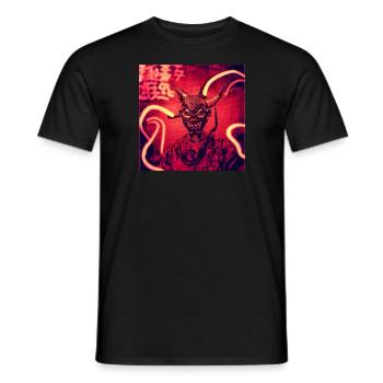 Masque japon Hannya Demon Judo Fight Warrior Devil - T-shirt homme - noir - Devant - AI Model Male 178 light (178cm)