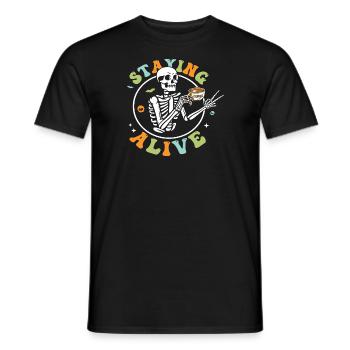 Rester en vie - T-shirt homme - noir - Devant - AI Model Male 178 light (178cm)