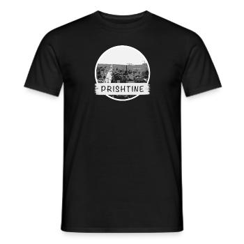 Ville de Pristina - T-shirt homme - noir - Devant - AI Model Male 178 light (178cm)